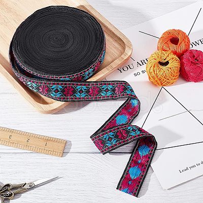 Ethnic Style Polyester Ribbons OCOR-WH0074-29-1