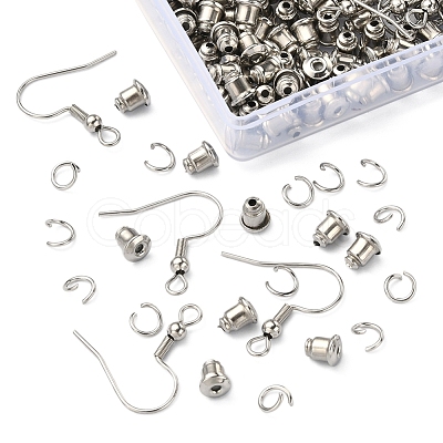 Tarnish Resistant 200Pcs 304 Stainless Steel Earring Hooks STAS-T051-007-1