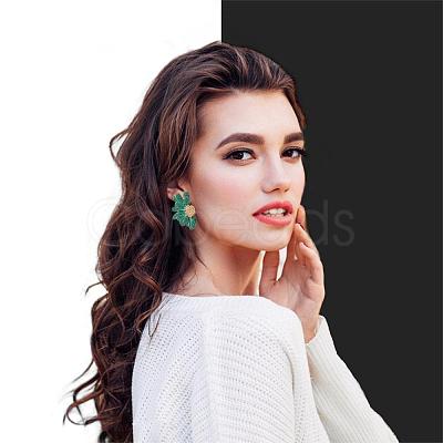 Vintage Flower Stud Earrings for Women JE1095B-1