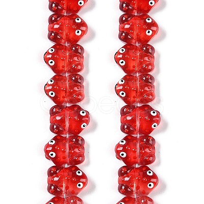 Transparent Glass Enamel Beads Strands GLAA-B021-05D-1