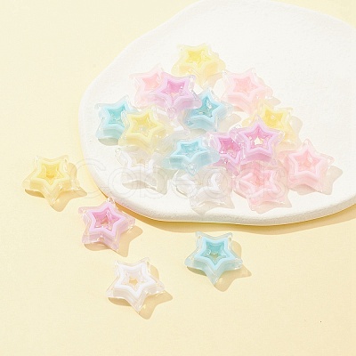 20Pcs 5 Colors Acrylic Beads SACR-FS0001-18-1