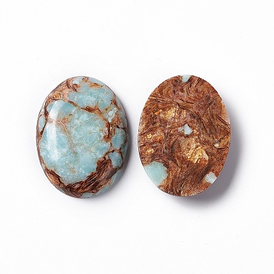 Assembled Bronzite and Imperial Jasper Cabochons X-G-O124-03-1