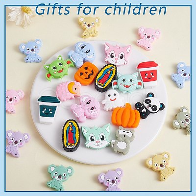 12Pcs 6 Styles Koala Silicone Beads JX661A-1