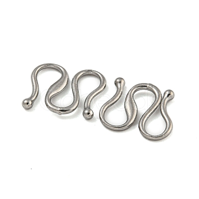 Non-Tarnish 304 Stainless Steel S-Hook Clasps STAS-U007-19B-P-1