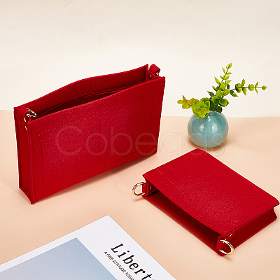 WADORN 2Pcs 2 Style Wool Felt Bag Organizer Inserts FIND-WR0007-41D-1