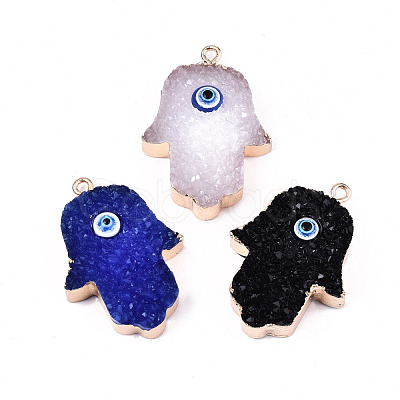 Druzy Resin Charms RESI-S383-053A-1