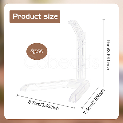 Clear Plastic Model Assembled Action Figure Display Holders ODIS-WH0038-94-1