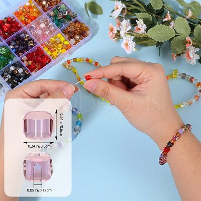 2 Bags Imitation Artificial Crystal Glass Beads GLAA-SZ0001-95C-09-1