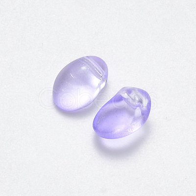 Transparent Spray Painted Glass Charms GLAA-R211-05-C02-1