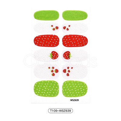 Avocados & Strawberries & Flowers Full Cover Nail Art Stickers MRMJ-T109-WSZ639-1