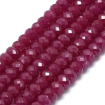 Lab Grown Red Corundum Beads Strands G-G106-A45-04-1-1