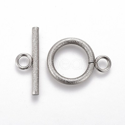 Tarnish Resistant 304 Stainless Steel Toggle Clasps X-STAS-P248-03P-1