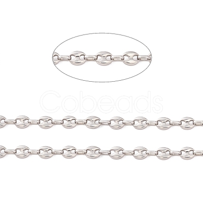 Non-Tarnish 304 Stainless Steel Coffee Bean Chain CHS-F017-07B-P-1