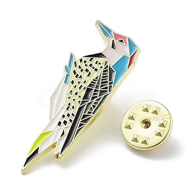 Origami Bird Enamel Pin JEWB-D069-01G-1