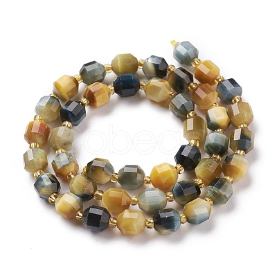 Natural Tiger Eye Beads Strands G-K303-A19-8mm-1