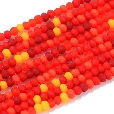 Faceted Glass Beads Strands GLAA-F106-B-F03-1