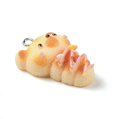 Resin Imitation Food Pendants FIND-U001-02G-1