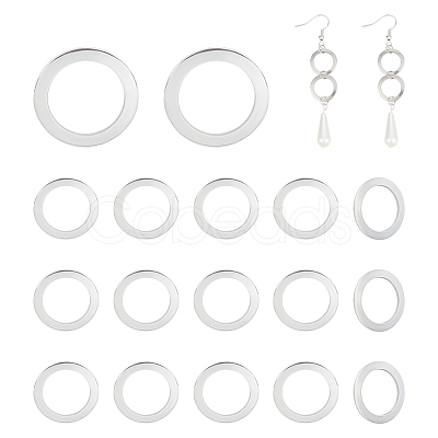 Unicraftale 304 Stainless Steel Linking Rings STAS-UN0008-59P-1