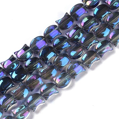 Electroplate Glass Beads Strands EGLA-Q128-06A-FR02-1