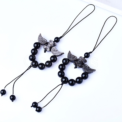 Natural Obsidian Hanging Ornaments PW-WG32A34-01-1