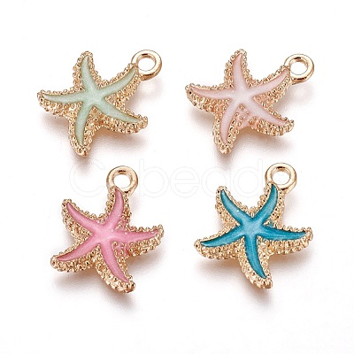 Alloy Enamel Pendants PALLOY-F224-10G-1