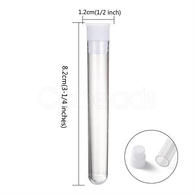 Clear Tube Plastic Bead Containers with Lid C065Y-1