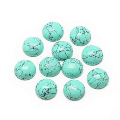 Synthetic Turquoise Cabochons G-R416-8mm-44-1