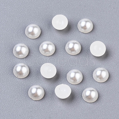 10000pcs ABS Plastic Imitation Pearl Cabochons SACR-S738-4mm-Z24-1