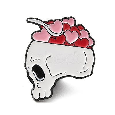 Skull Enamel Pins JEWB-K016-01C-EB-1