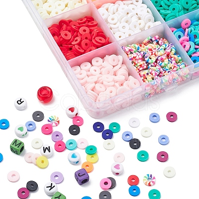 DIY Polymer Clay Beads Jewelry Set Making Kit DIY-YW0004-47-1