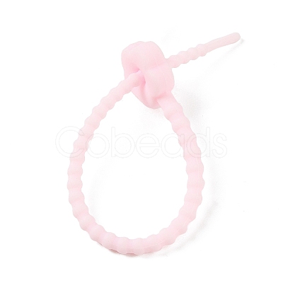 Flower Shape Silicone Cable Zip Ties AJEW-C034-01-1