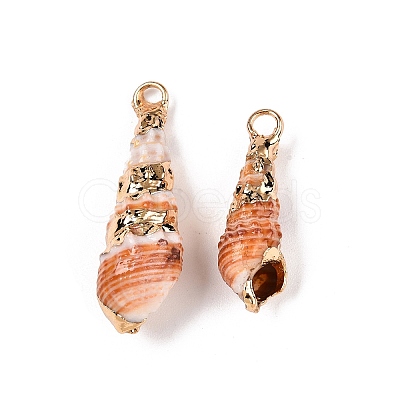 Natural Sea Shell Pendants SSHEL-N038-34-1