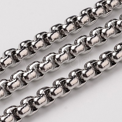 Tarnish Resistant 304 Stainless Steel Venetian Chains Box Chains CHS-H001-5mm-05P-1