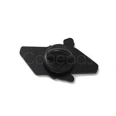 Black Baking Paint Zinc Alloy Brooches JEWB-M037-01C-1