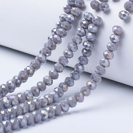 Electroplate Glass Beads Strands EGLA-A034-P10mm-B17-1