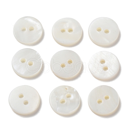 Natural Freshwater Shell Buttons BSHE-P033-06-1