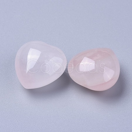 Natural Rose Quartz Heart Palm Stone G-FS0001-78B-1