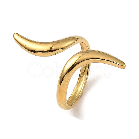 304 Stainless Steel Open Cuff Rings RJEW-Z018-02G-1