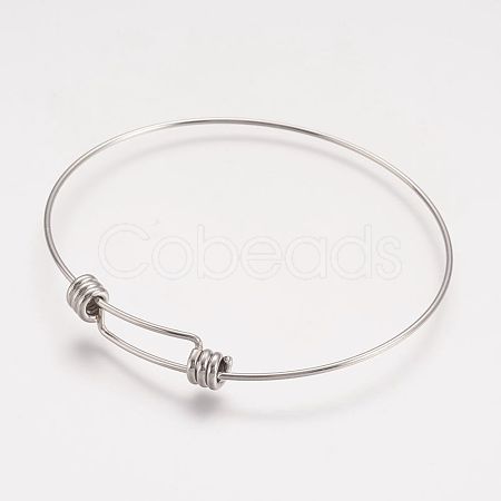 304 Stainless Steel Expandable Bangle Making X-BJEW-F243-02P-1