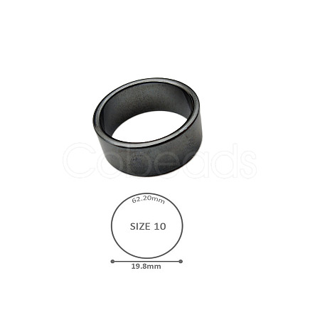 Synthetic Hematite Plain Band Rings BK4832-5-1