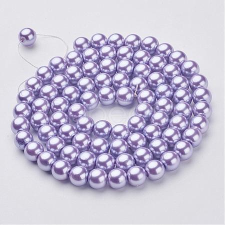 Glass Pearl Beads Strands HY-10D-B25-1