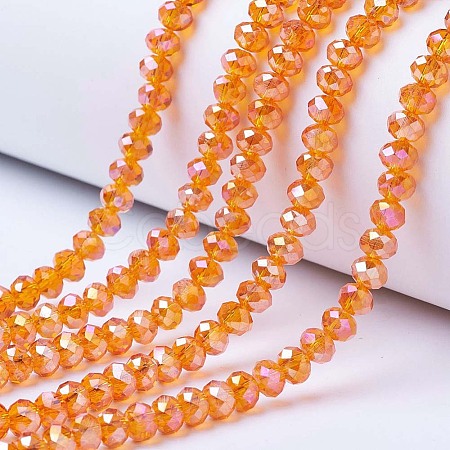 Electroplate Glass Beads Strands EGLA-A034-T1mm-B16-1