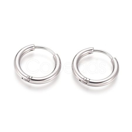 Small Huggie Hoop Earrings for Girl Women EJEW-F111B-17mm-PA-1