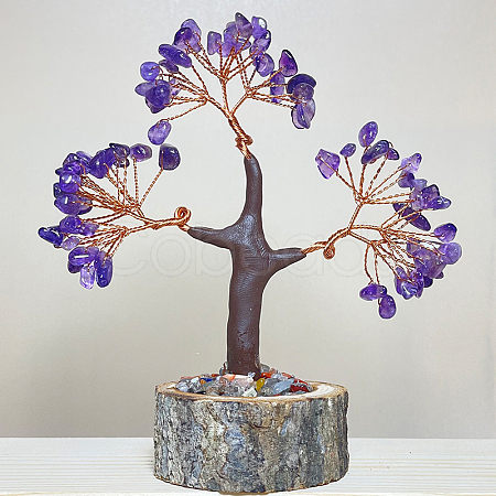 Natural Amethyst Tree Ornaments TREE-PW0002-04E-1