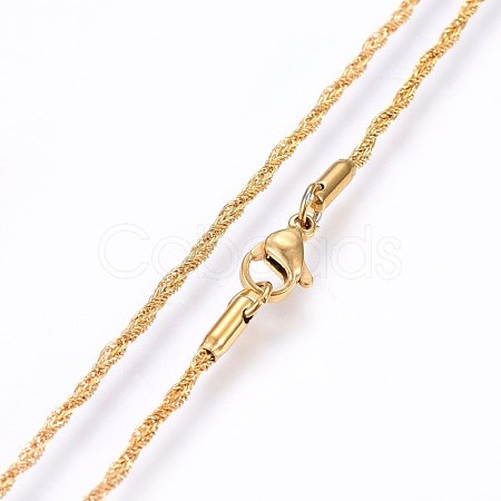 304 Stainless Steel Rope Chain Necklaces MAK-L015-11B-1