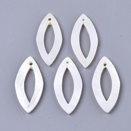 Natural Freshwater Shell Pendants SHEL-N026-24-1