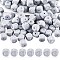 20Pcs Grey Cube Letter Silicone Beads 12x12x12mm Square Dice Alphabet Beads with 2mm Hole Spacer Loose Letter Beads for Bracelet Necklace Jewelry Making, Letter.K, 12mm, Hole: 2mm