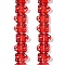 Transparent Glass Enamel Beads Strands, Hand Drawn Beads, Frog, Red, 15x11x6.5mm, Hole: 1mm, about 29~31pcs/strand, 12.40~13.19''(31.5~33.5cm)