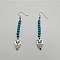 Bohemian Tassel Synthetic Turquoise & Alloy Dangle Earrings for Women