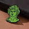 Ancient Greek Mythology Theme  Enamel Pins, Alloy Brooches for Backpack Clothes, Dionysus, Lime Green, 32x23.5mm